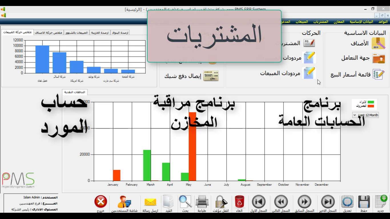 برنامج المشتريات بى ام اس PMS PURCHASE ERP